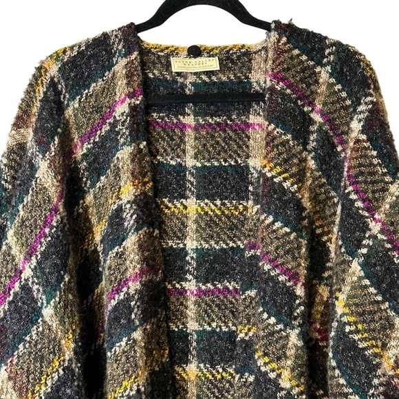 Boyne Valley Weavers Plaid Wool Fringed Shawl Handcrafted in Ireland Womens OS - Picture 2 of 11